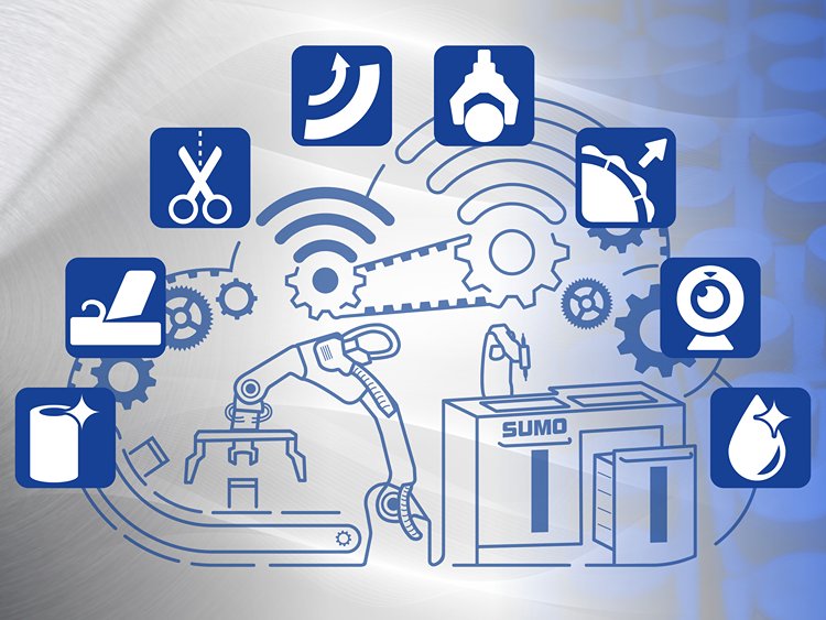 Robotergrafik mit Icons